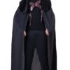 Black Fur Collared Mens Cape