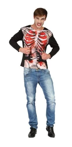 Skeleton Chained 3D Print Shirt