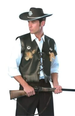 Cowboy Waistcoat Black