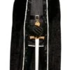 Black Faux Fur Trimmed Cape