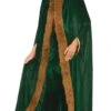 Green Faux Fur Trimmed Cape