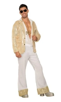 Disco Trousers White/Sequins