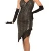 Flapper Dress Sequin Black