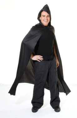 Cape Long Hooded – Black
