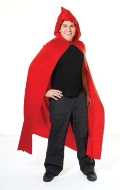 Cape Long Hooded – Red