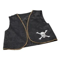Pirate Waistcoat Black Distressed