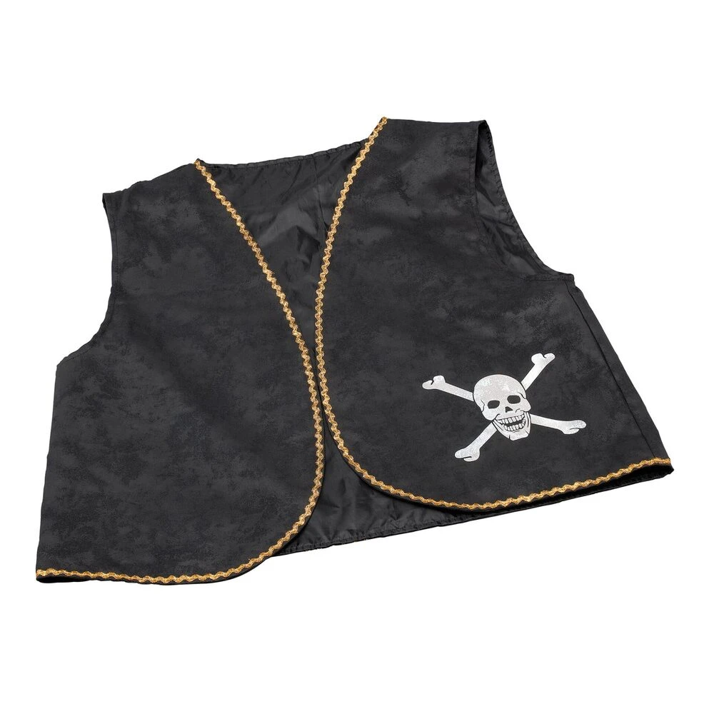 Pirate Waistcoat Black Distressed 1 Pirate Waistcoat Black Distressed