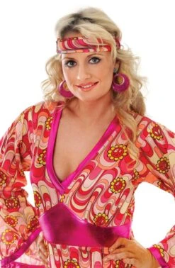 Pink Mod Glitter Earrings