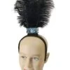 Black Flapper Headband With 3 Feathers