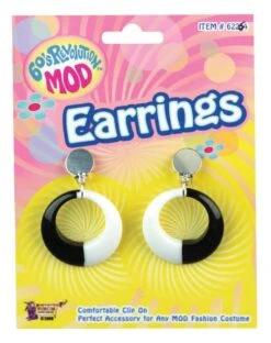 Mod Earrings Black/White
