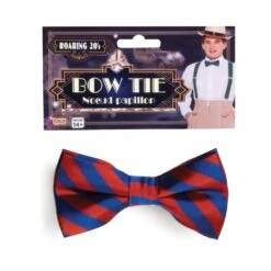 Striped Bow Tie Red/Blue
