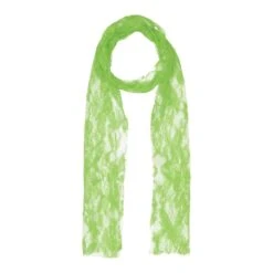 80s Neon Lace Scarf Green