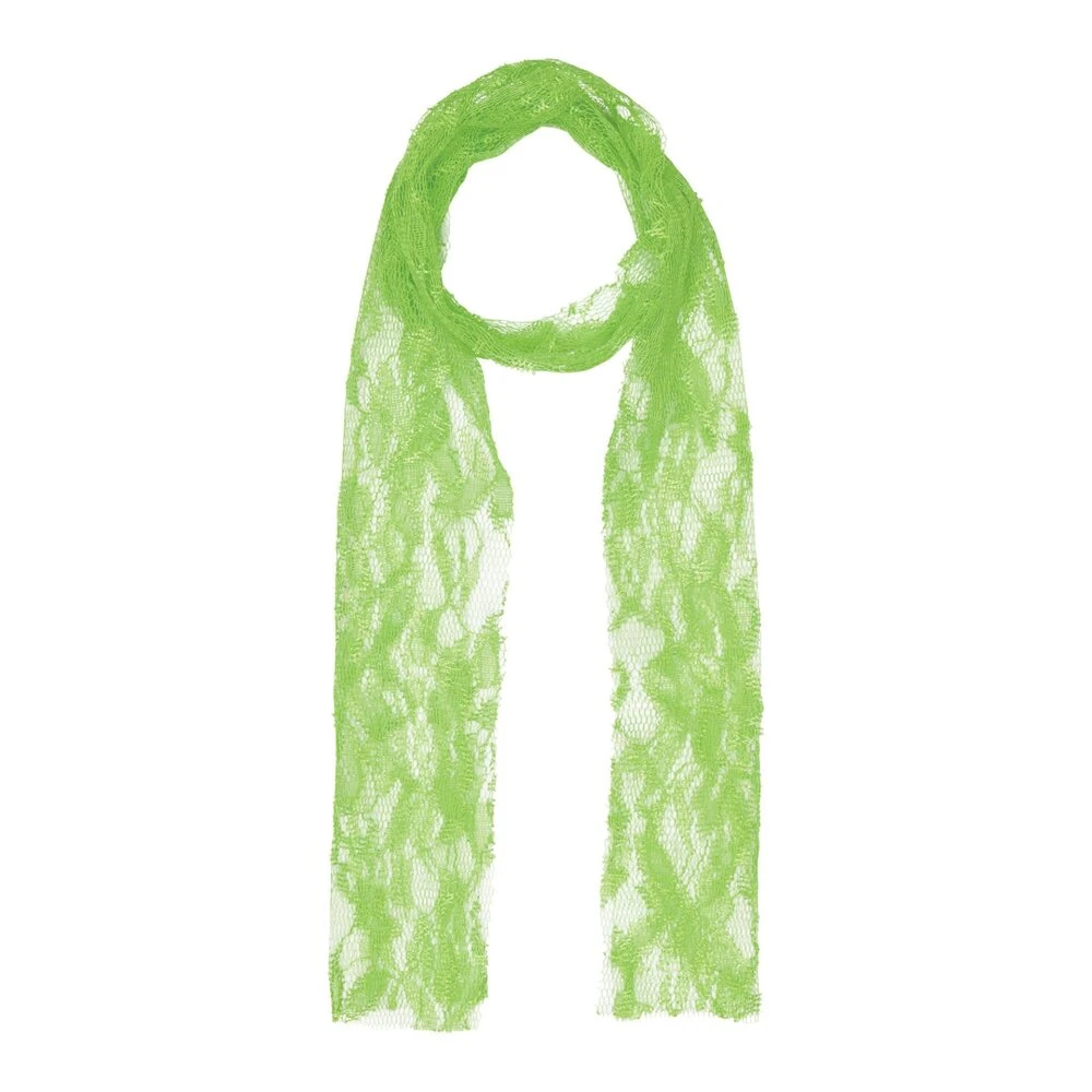 80s Neon Lace Scarf Green 1 80s Neon Lace Scarf Green