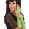 Gloves Fingerless Fishnet Green
