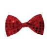Sequin Bow Tie Red