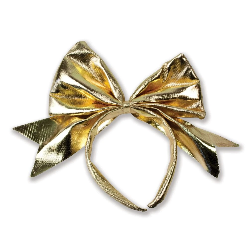 Gold Bow On Headband 1 Gold Bow On Headband
