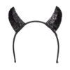 Black Sequin Devil Horns