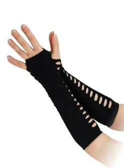 Black Ladder Style Gloves