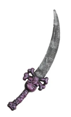 Fantasy Skull Cutlass With Metallic Purple Handle