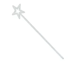 Star Wand White Glitter