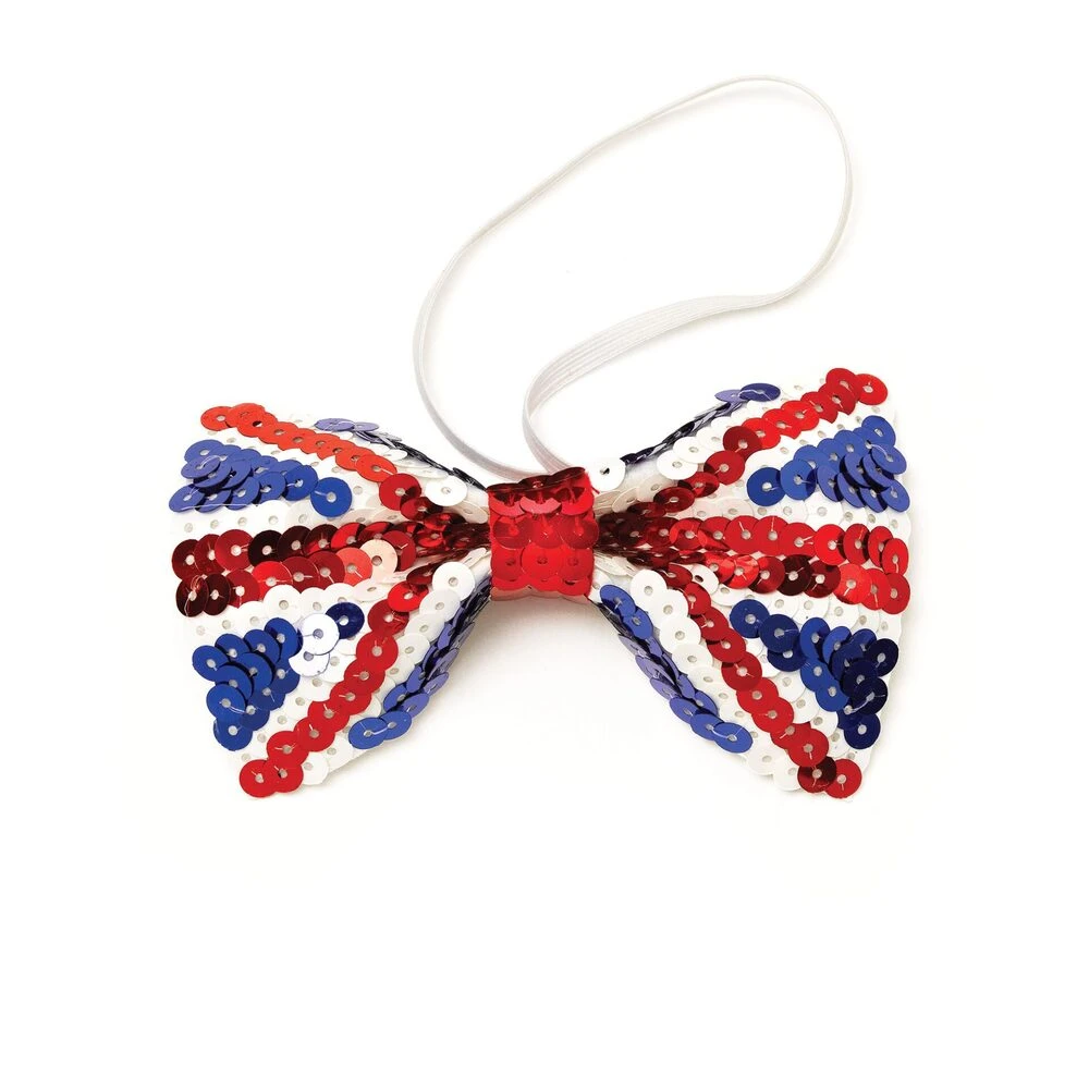 Union Jack Sequin Bow Tie 1 Union Jack Sequin Bow Tie
