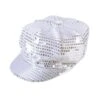 Sequin Cap 70’s Style Silver
