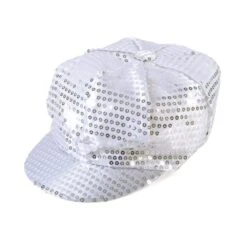 Sequin Cap 70’s Style Silver