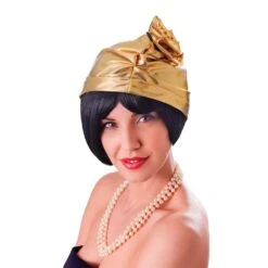 Gold Cloche 20s Hat