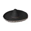 Straw Sombrero Black
