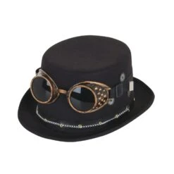 Steampunk Top Hat With Goggles & Gears