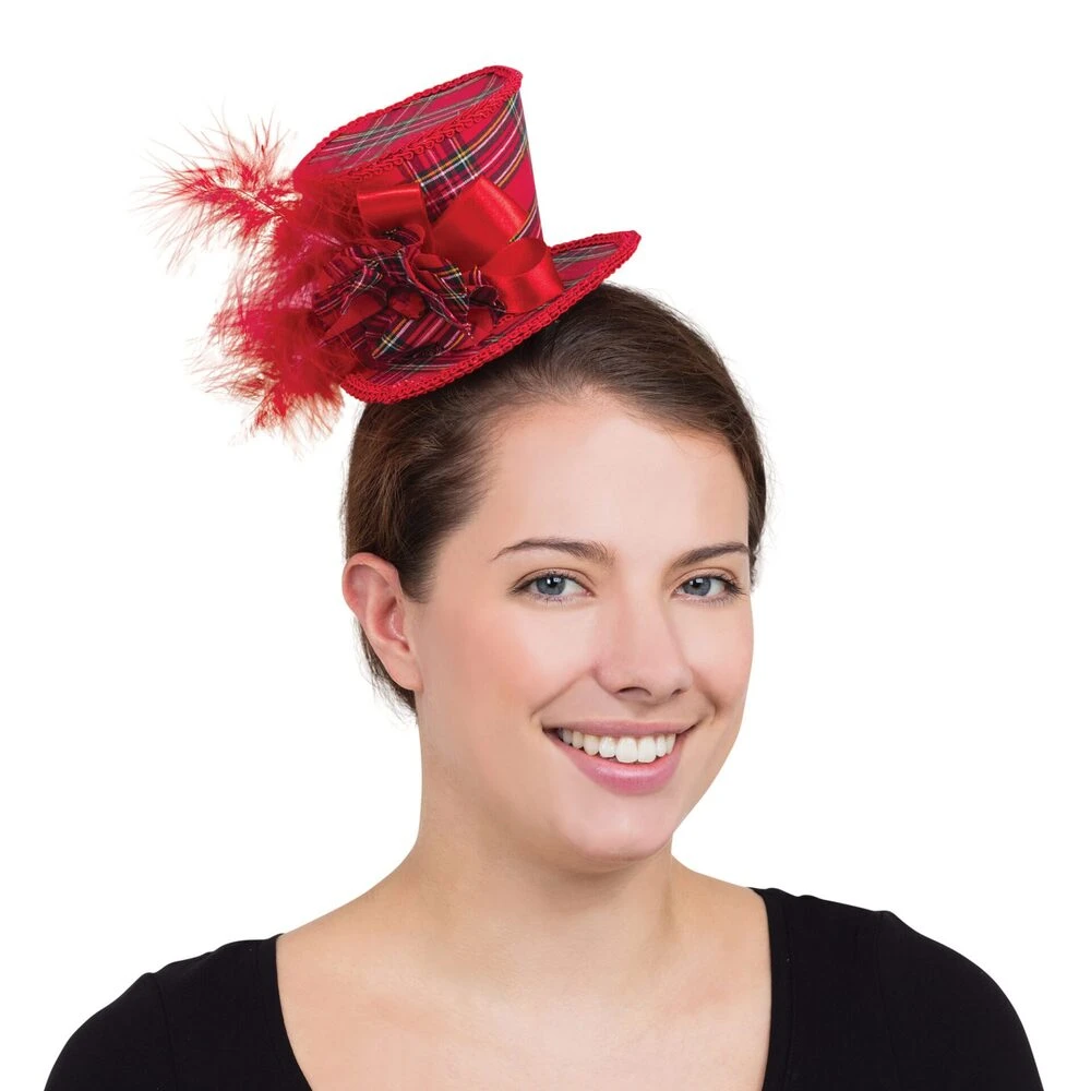 Tartan Mini Tall Hat 1 Tartan Mini Tall Hat