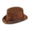 Top Hat Brown ‘Metallic’ Look With Band