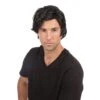 Mens Wig Side Parting Black
