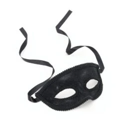 Black Eye Mask With Ribbon