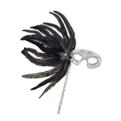 Silver Hologram On Stick Mask