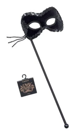 Black Velvet Mask On Stick