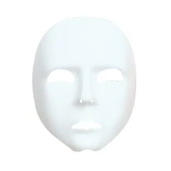 Plain White Face Mask