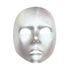 Plain Silver Face Mask