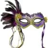 Purple Side Feather Mask