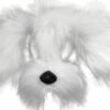 White Shaggy Dog With Sound Mask