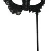 Black Mask With Lace On Stick