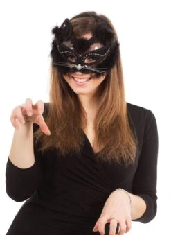 Transparent Black Cat Mask