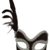 Black/Silver Velvet Mask