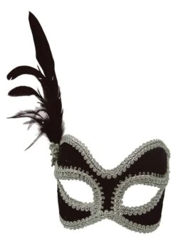 Black/Silver Velvet Mask