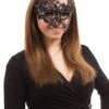 Black Decorative 3/4 Mask