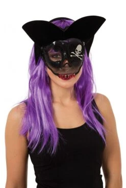 Transparent Sugar Skull Pirate Mask