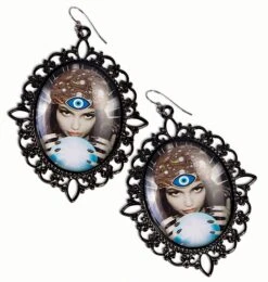Fortune Teller Cameo Earrings