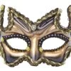 Half Face Black/Gold Mask