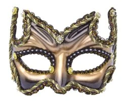 Half Face Black/Gold Mask